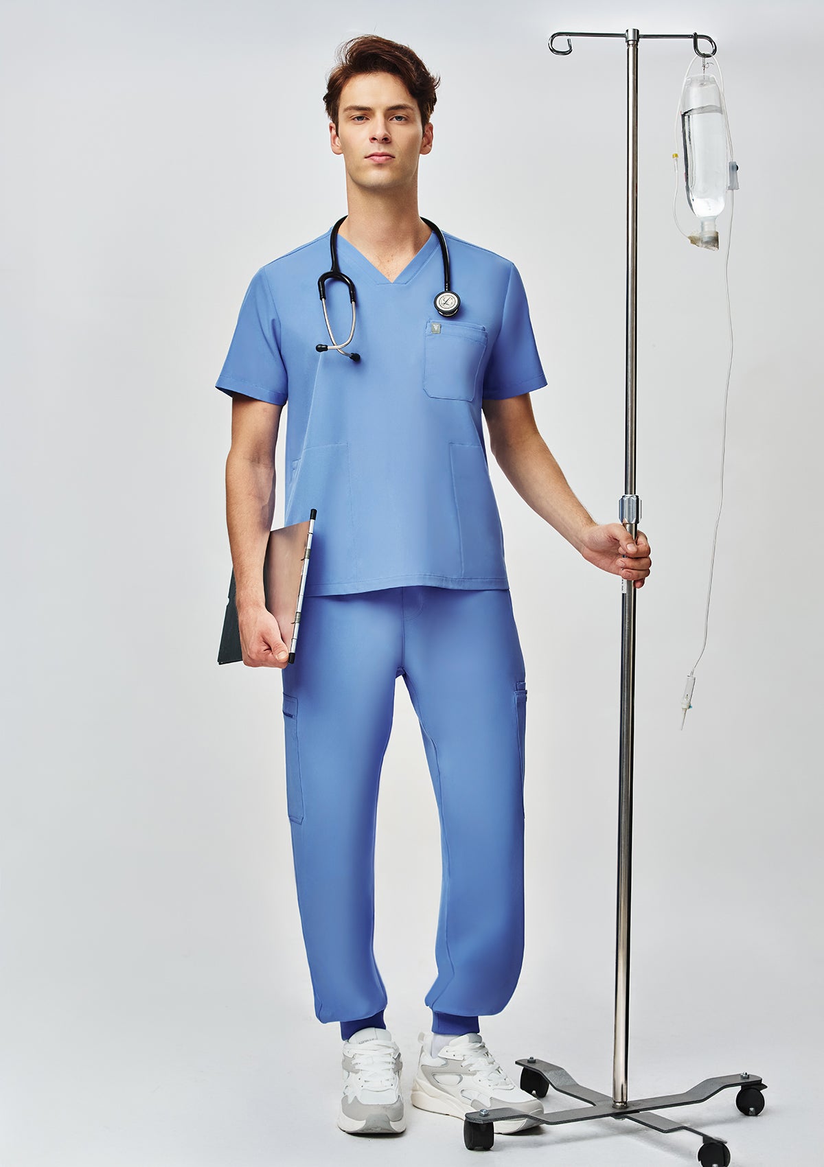4-Pocket MoveTech® Scrub Top - Men / Cool Ceil