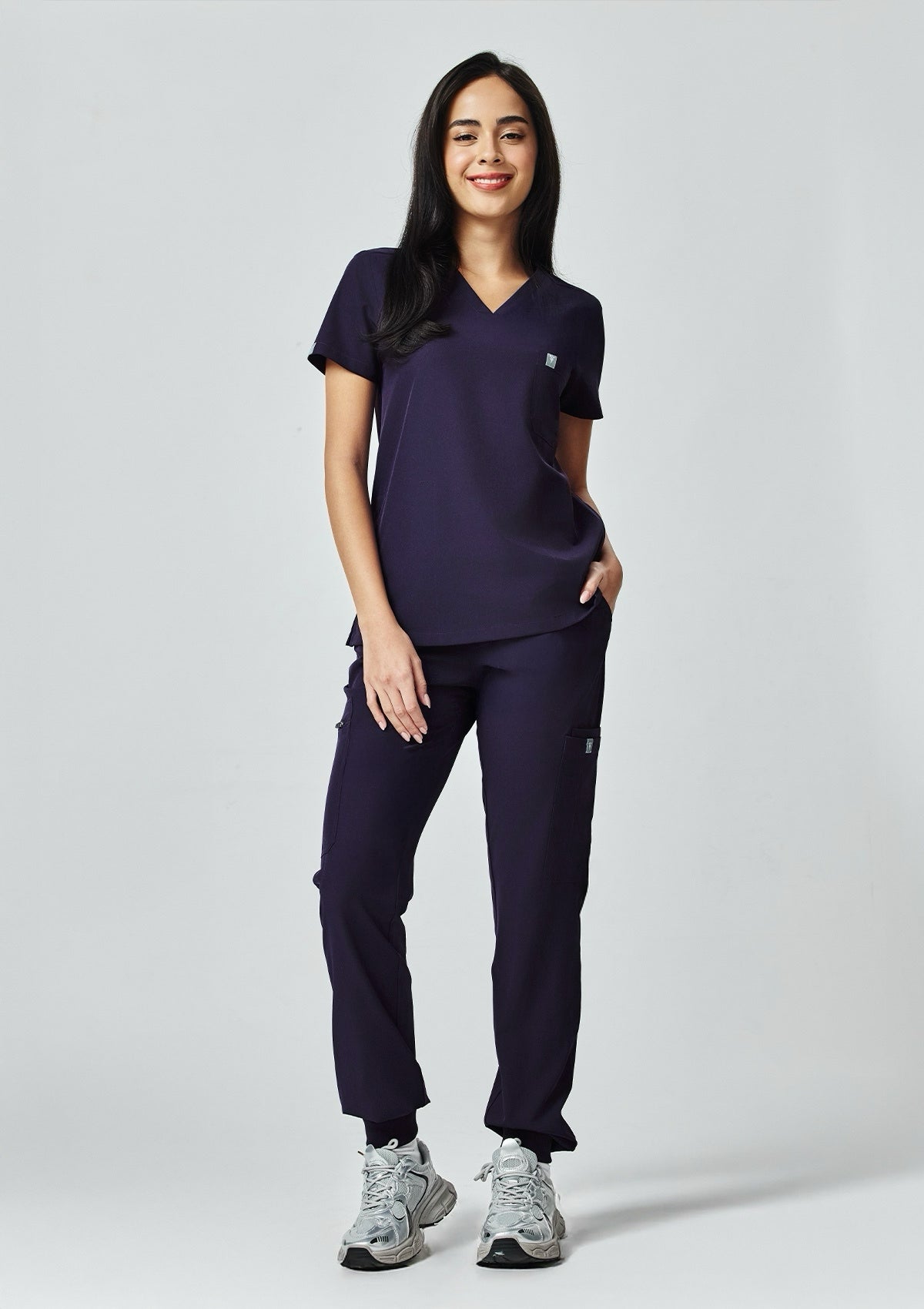 4-Pocket MoveTech® Scrub Top - Women / Midnight Purple