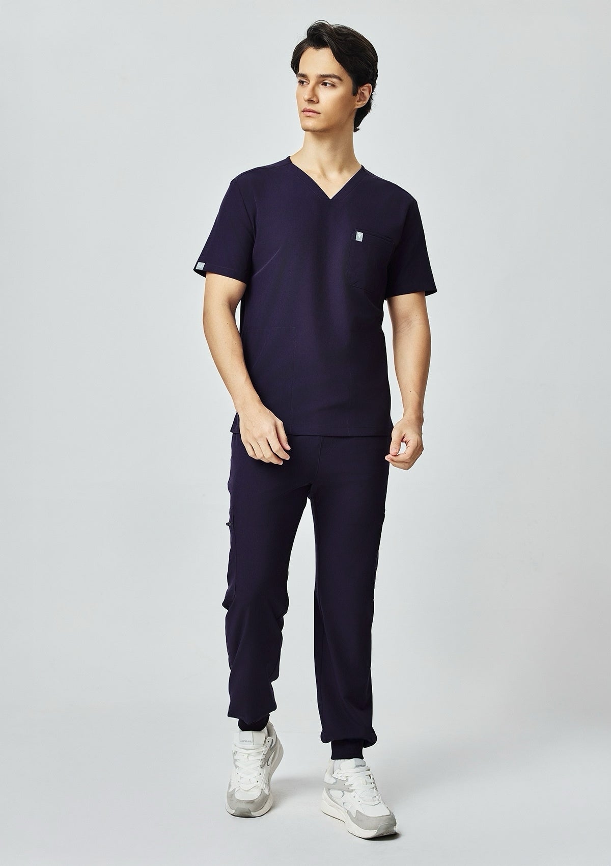 4-Pocket MoveTech® Scrub Top - Men / Midnight Purple