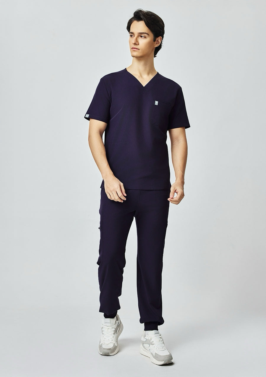 4-Pocket MoveTech® Scrub Top - Men / Midnight Purple