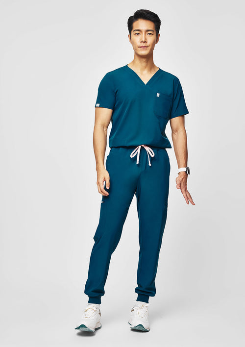 4-Pocket MoveTech® Scrub Top - Men / Pacific Tide