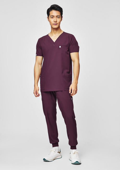 5-Pocket MoveTech® Scrub Top - Men / Merlot