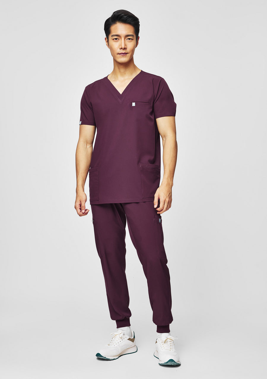 5-Pocket MoveTech® Scrub Top - Men / Merlot