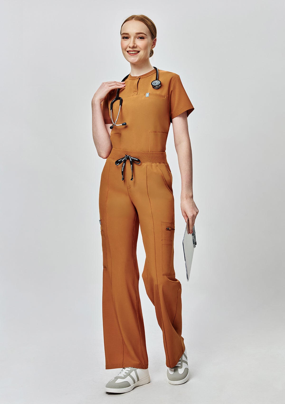 Wide Leg MoveTech® Scrub Pants Core+ - Women / Caramel