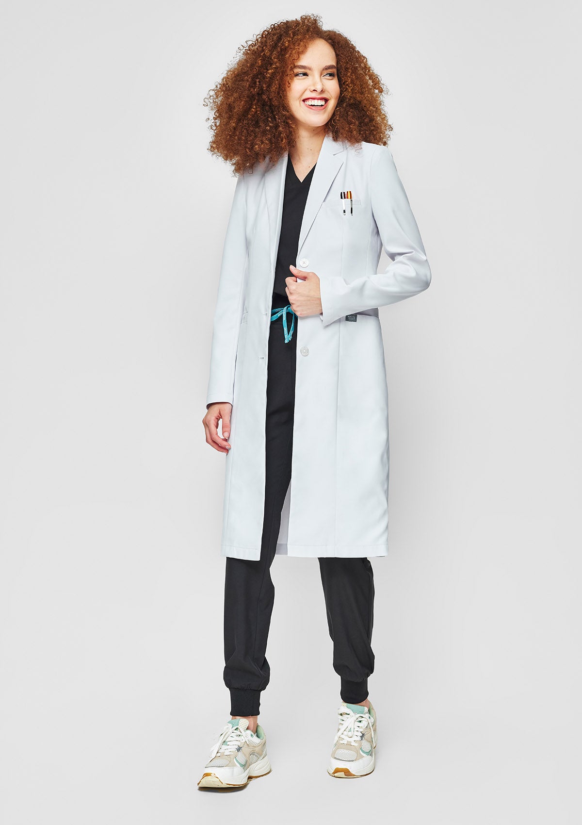 Longline best sale white coat