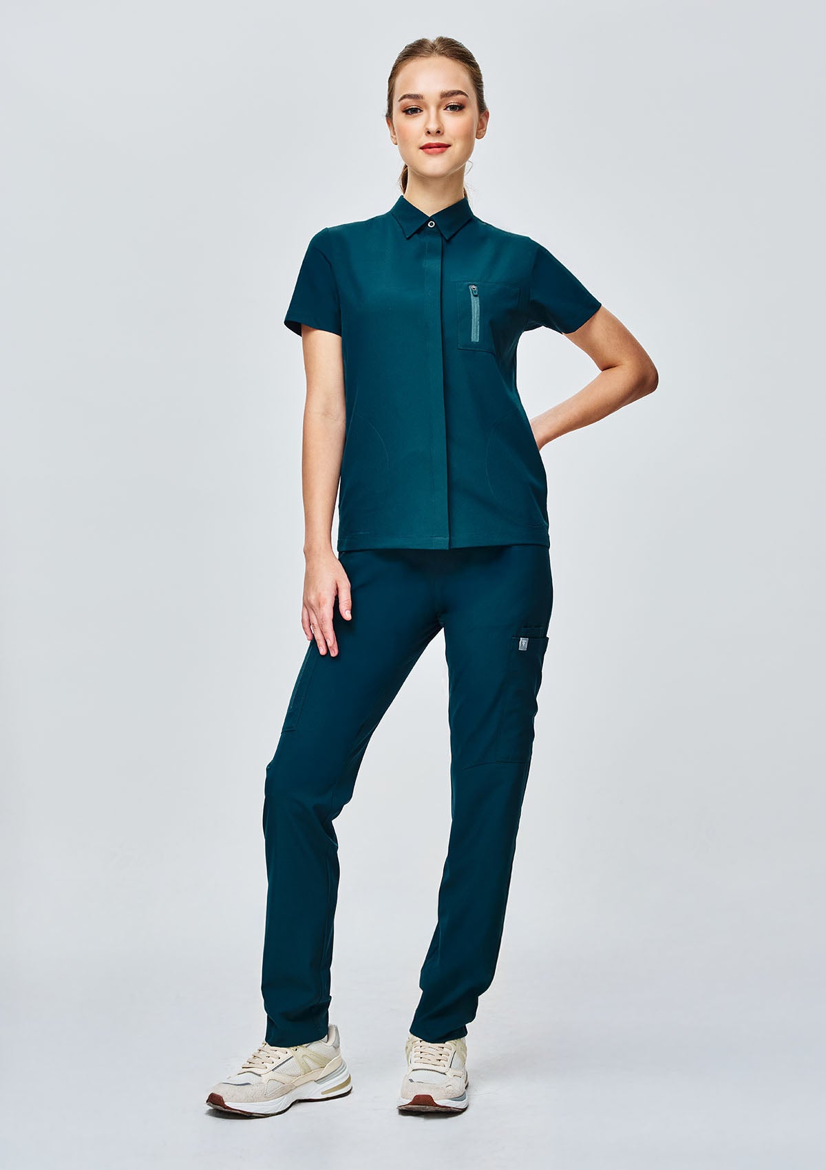 Polo MoveTech® Scrub Top Core+ - Women / Deep Teal