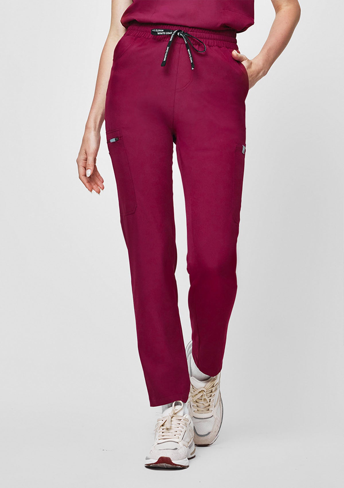 Tapered MoveTech® Scrub Pants - Women / Garnet