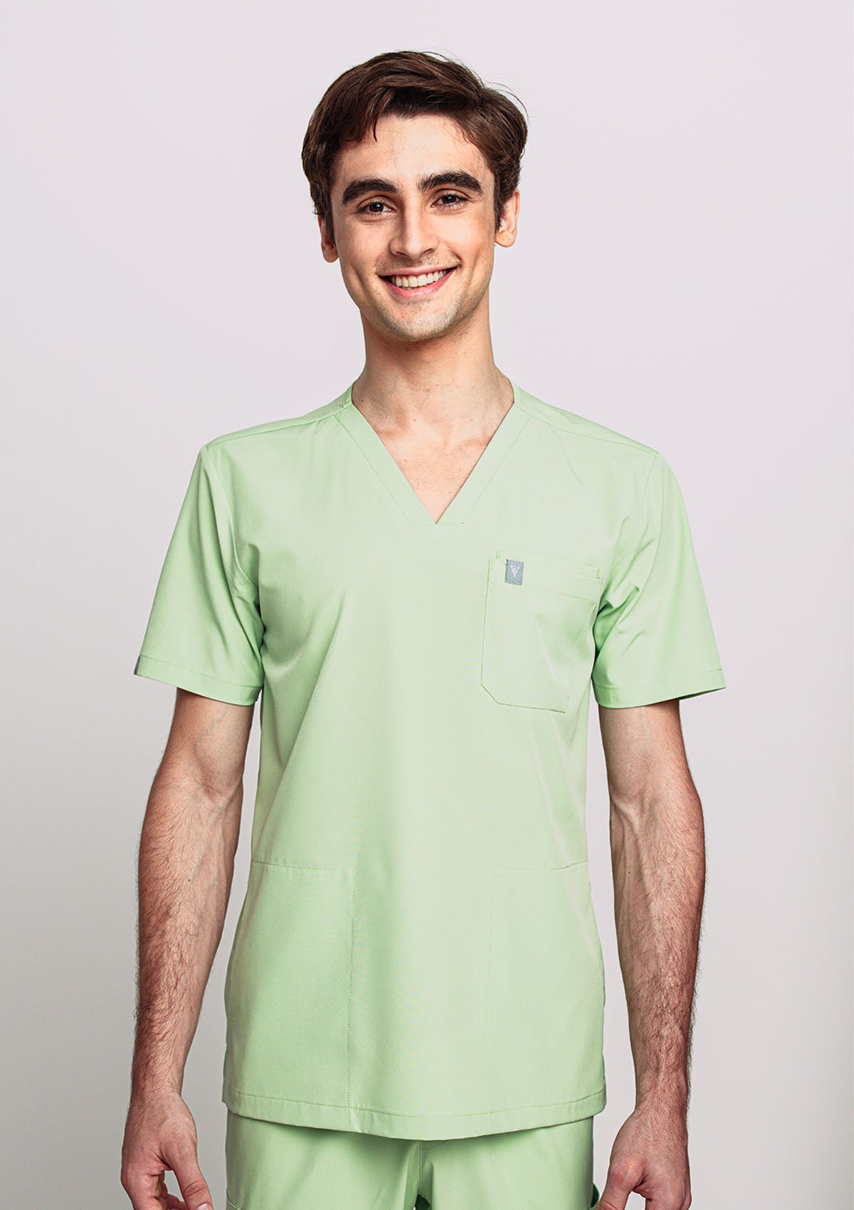 4-Pocket MoveTech® Scrub Top - Men / Lime