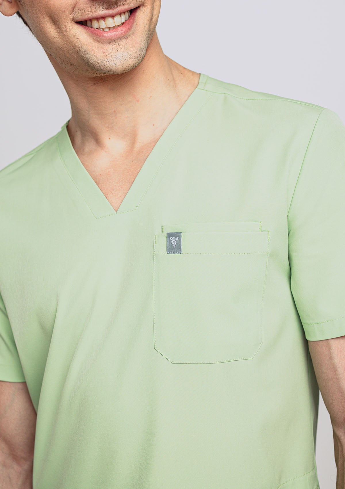 4-Pocket MoveTech® Scrub Top - Men / Lime