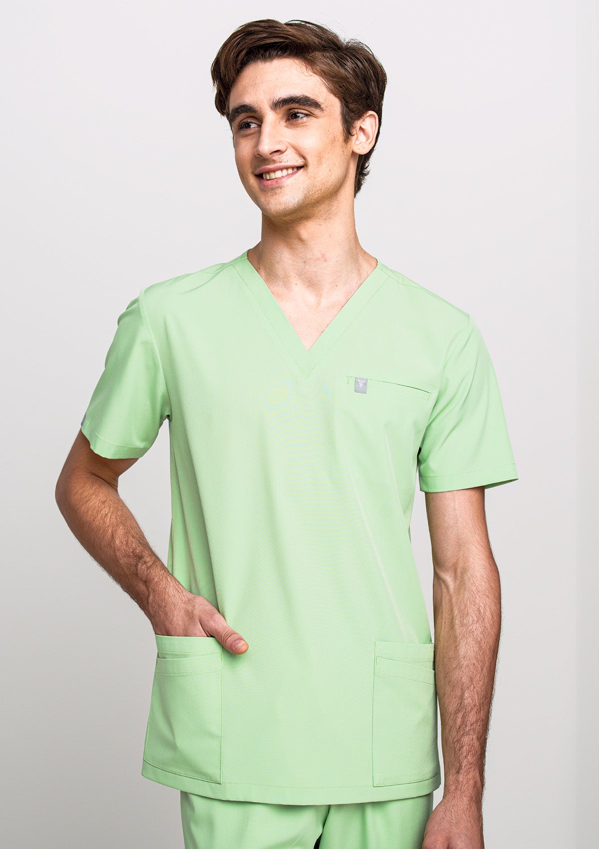 5-Pocket MoveTech® Scrub Top - Men / Lime