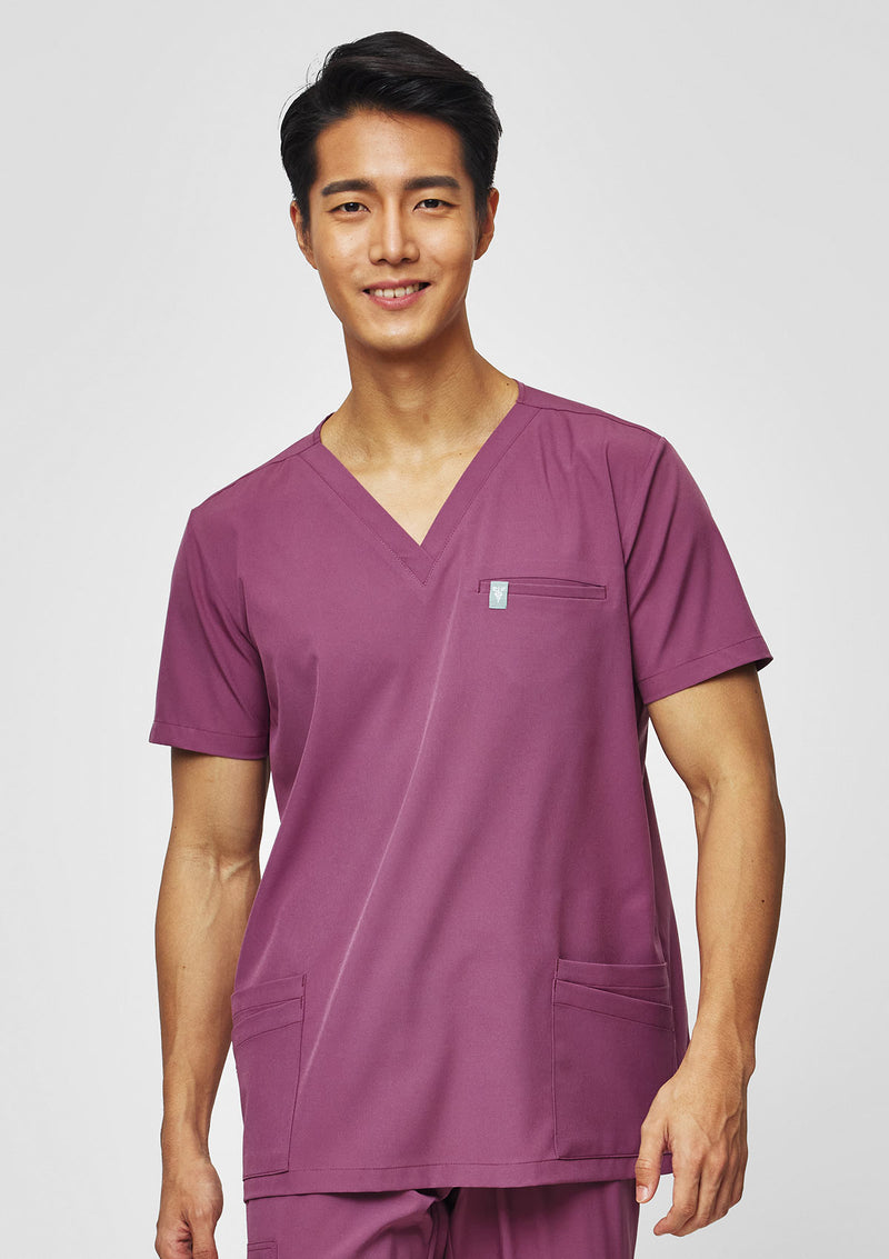 5-Pocket MoveTech® Scrub Top - Men / Mauve