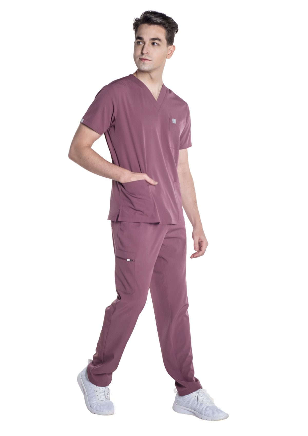3-Pocket MoveTech® Scrub Top 2.0 - Men / Mauve