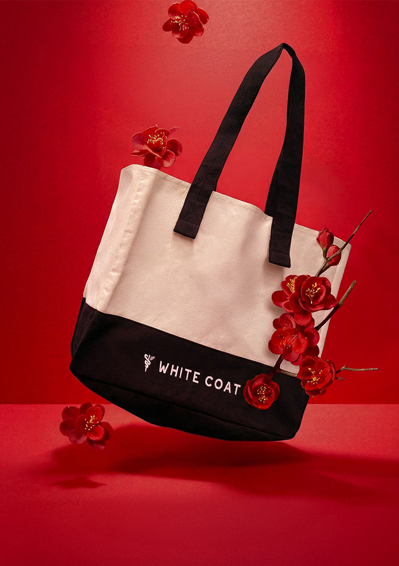 White Coat Canvas Tote