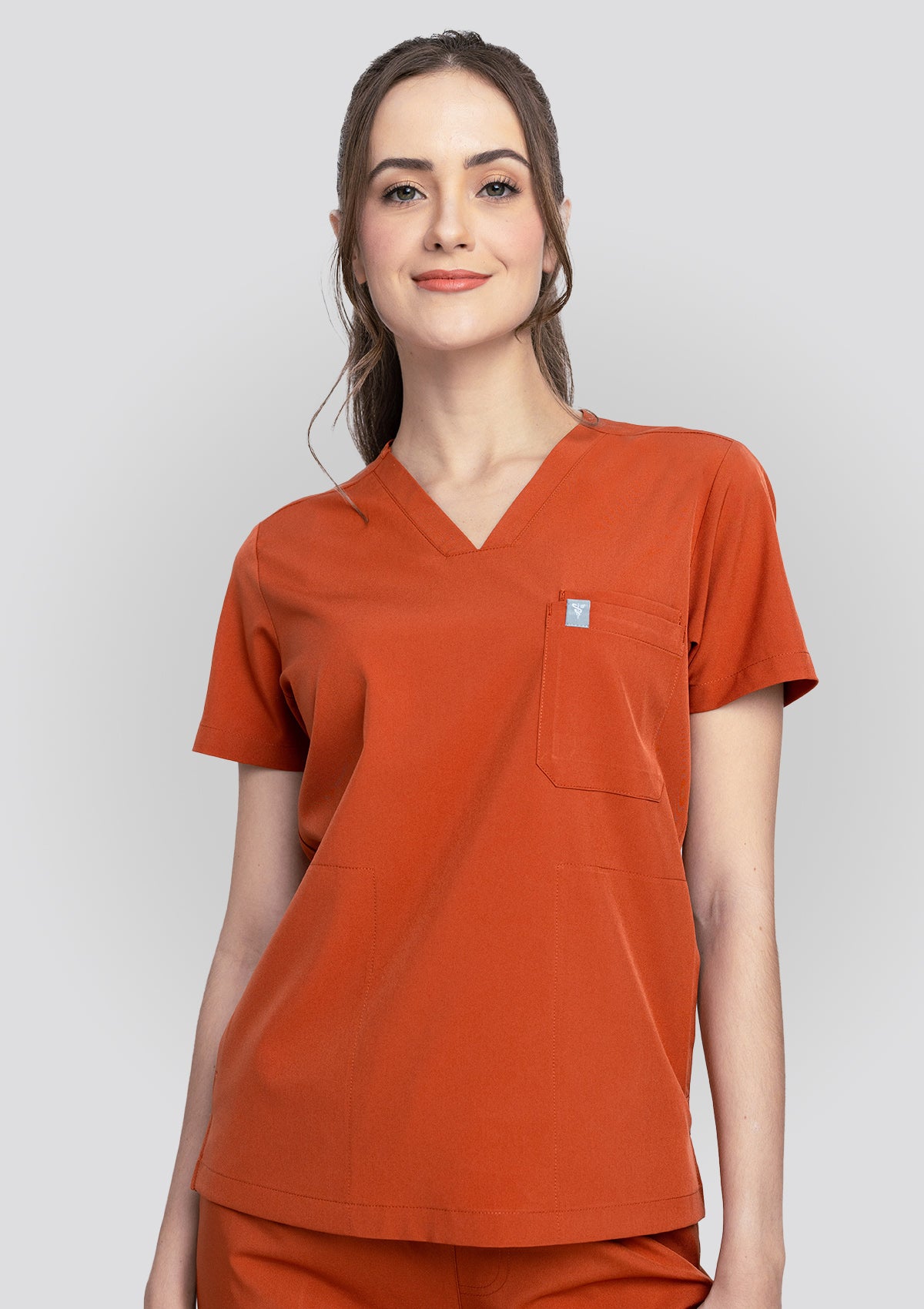 4-Pocket MoveTech® Scrub Top - Women / Terracotta
