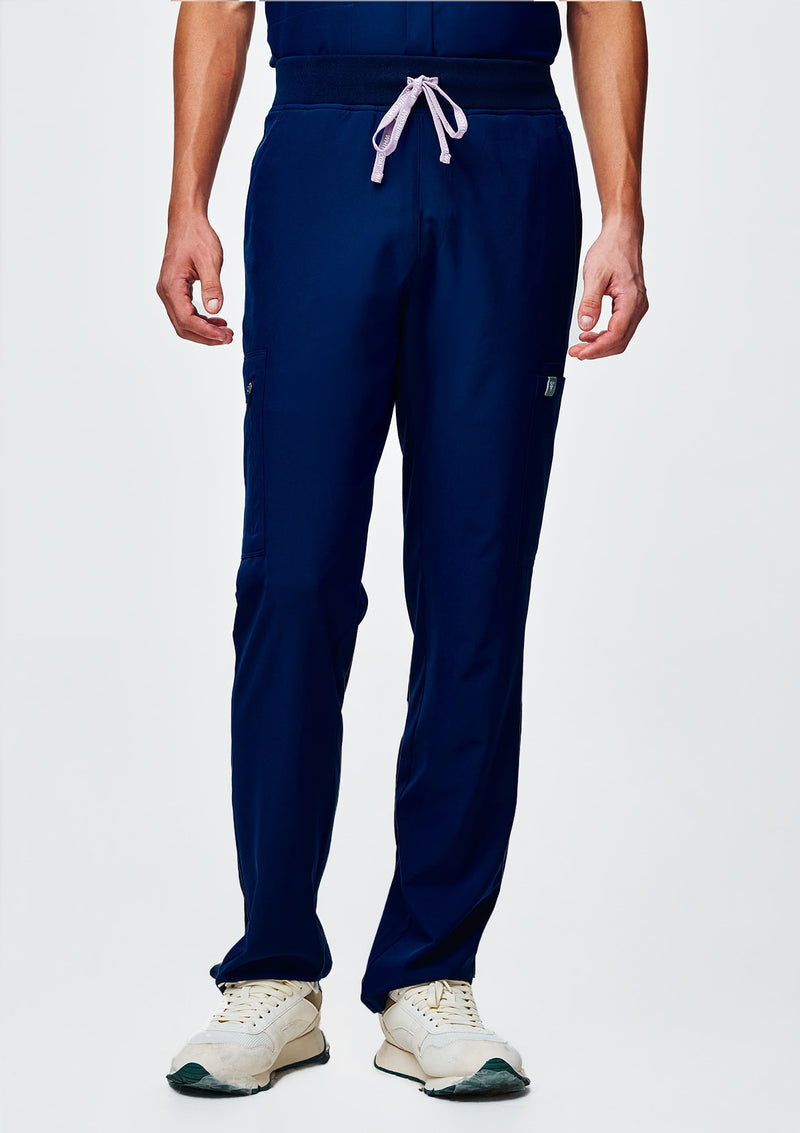 Ribbed Straight Cut MoveTech® Scrub Pants Core+ - Men / Navy