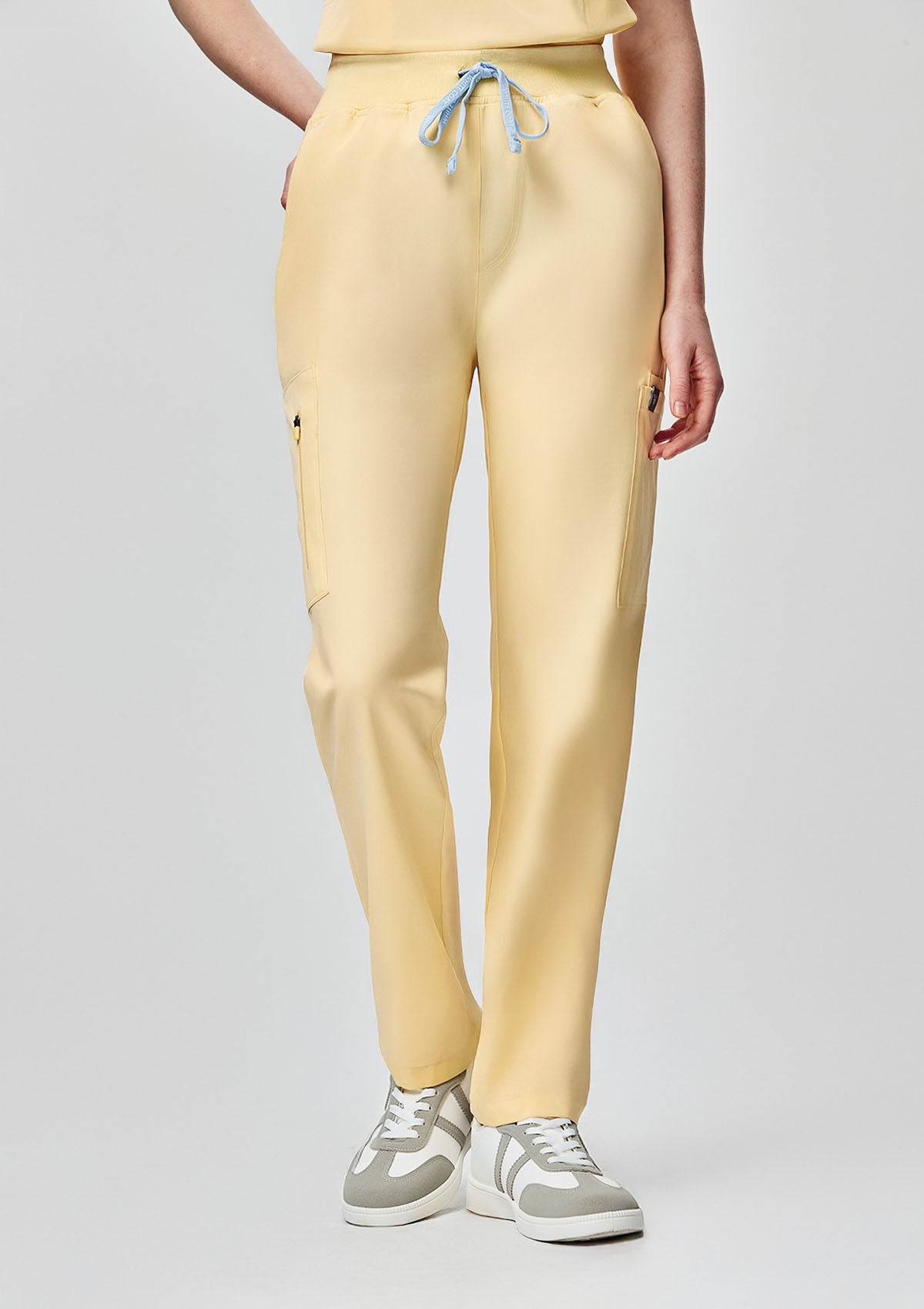 Ribbed Straight Cut MoveTech® Scrub Pants Core+ - Women / Buttercream