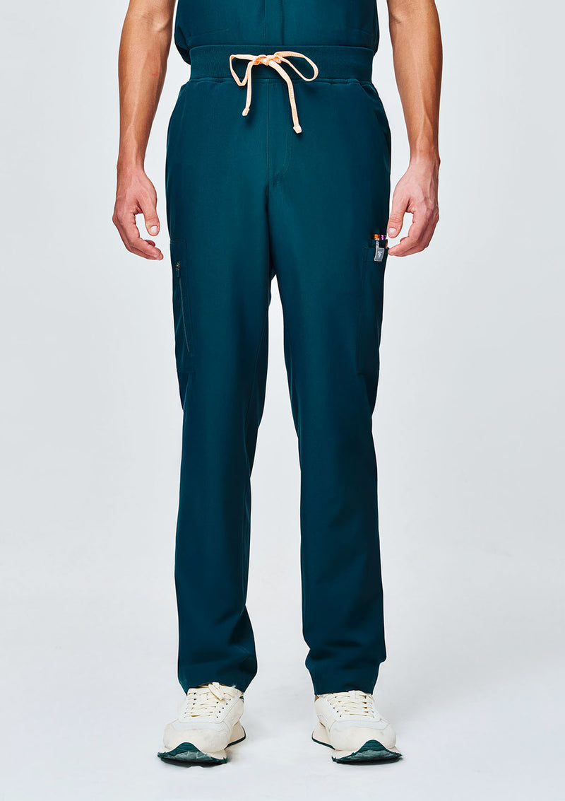Ribbed Straight Cut MoveTech® Scrub Pants Core+ - Men / Deep Teal