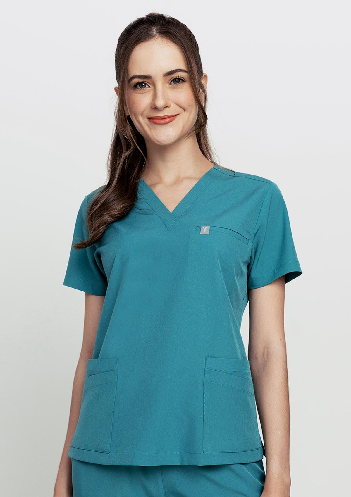 5-Pocket MoveTech® Scrub Top - Women / Seafoam