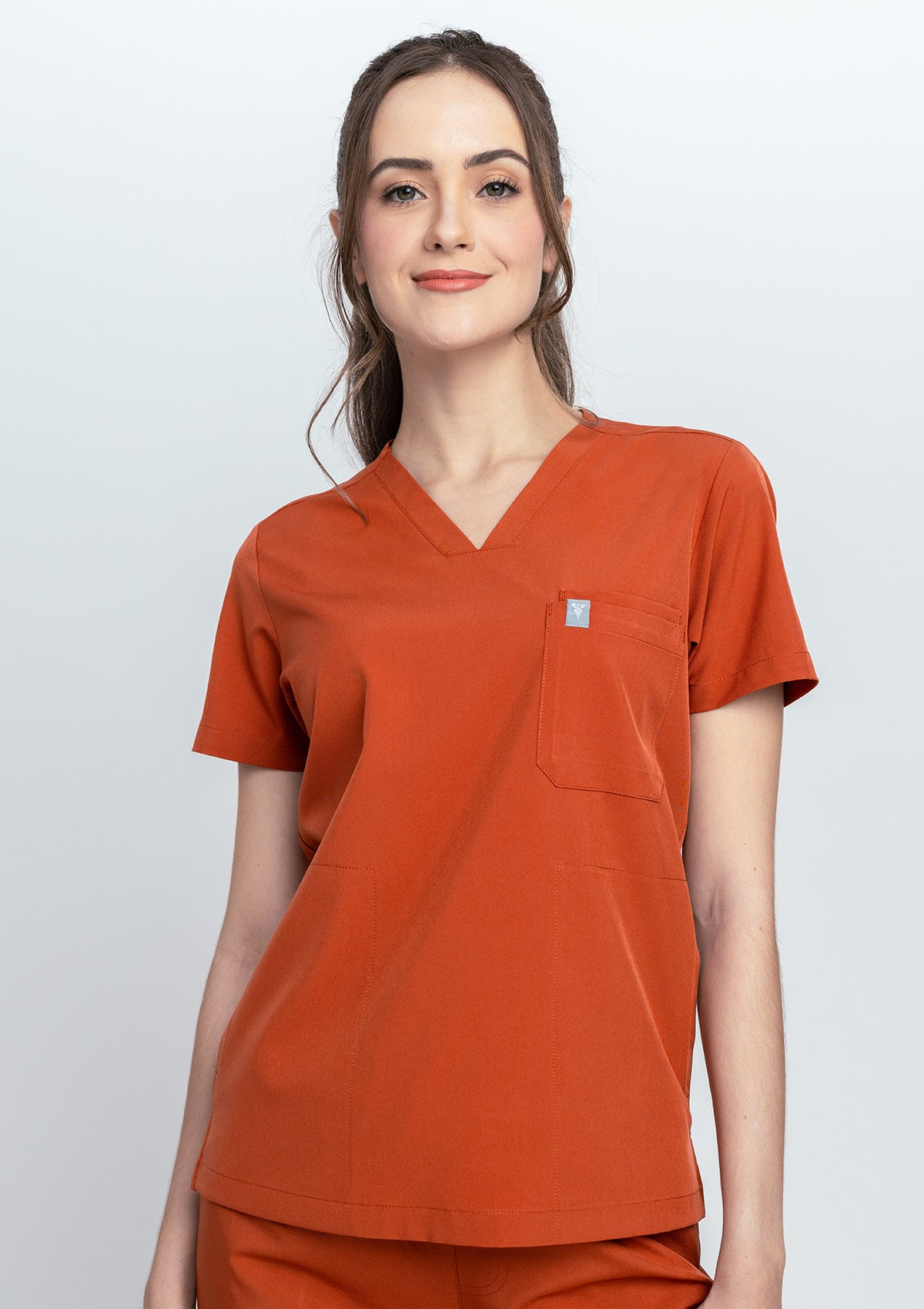 4-Pocket MoveTech® Scrub Top - Women / Terracotta