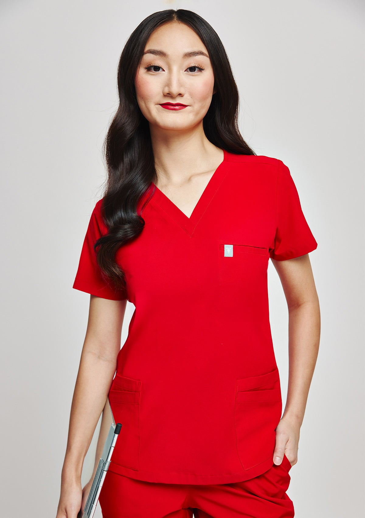 5-Pocket MoveTech® Scrub Top - Women / Cherry Pop