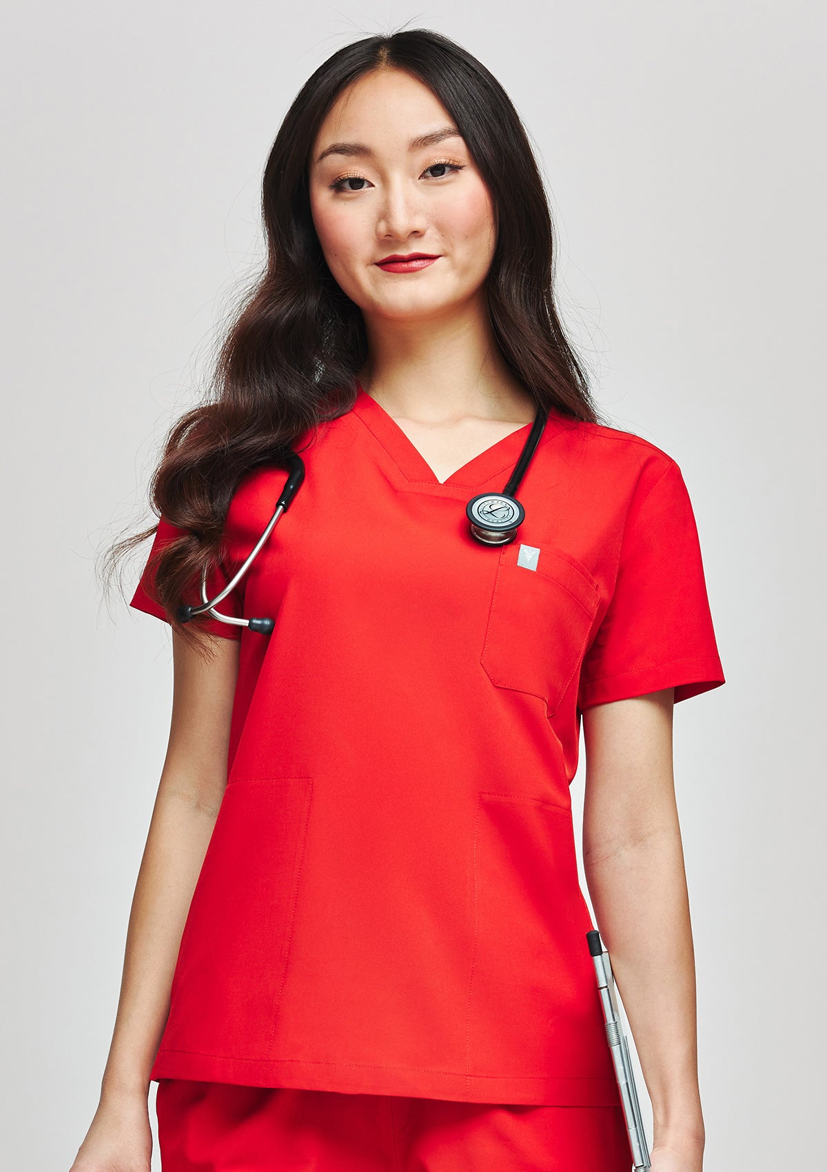 4-Pocket MoveTech® Scrub Top - Women / Cherry Pop