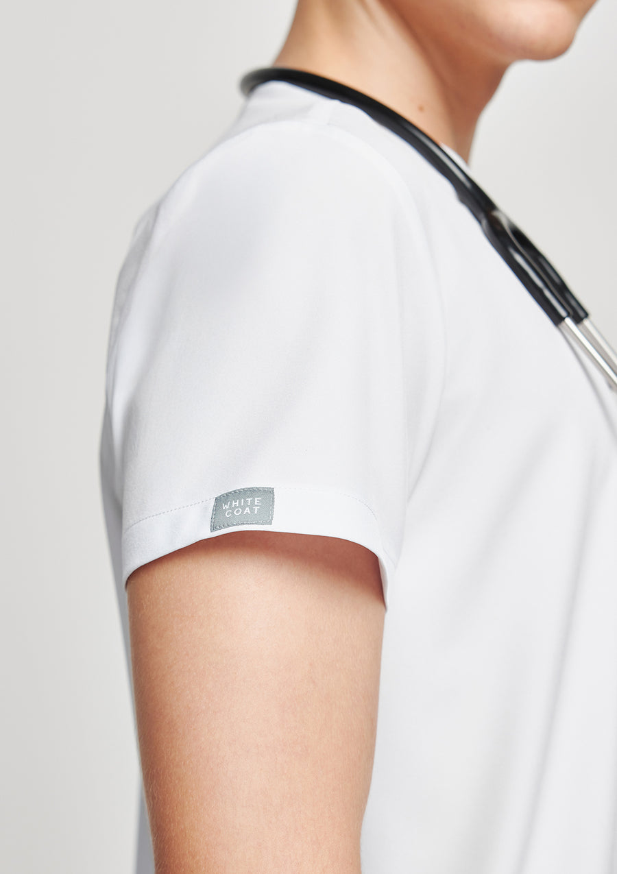 3-Pocket MoveTech® Scrub Top - Men / Industrial White