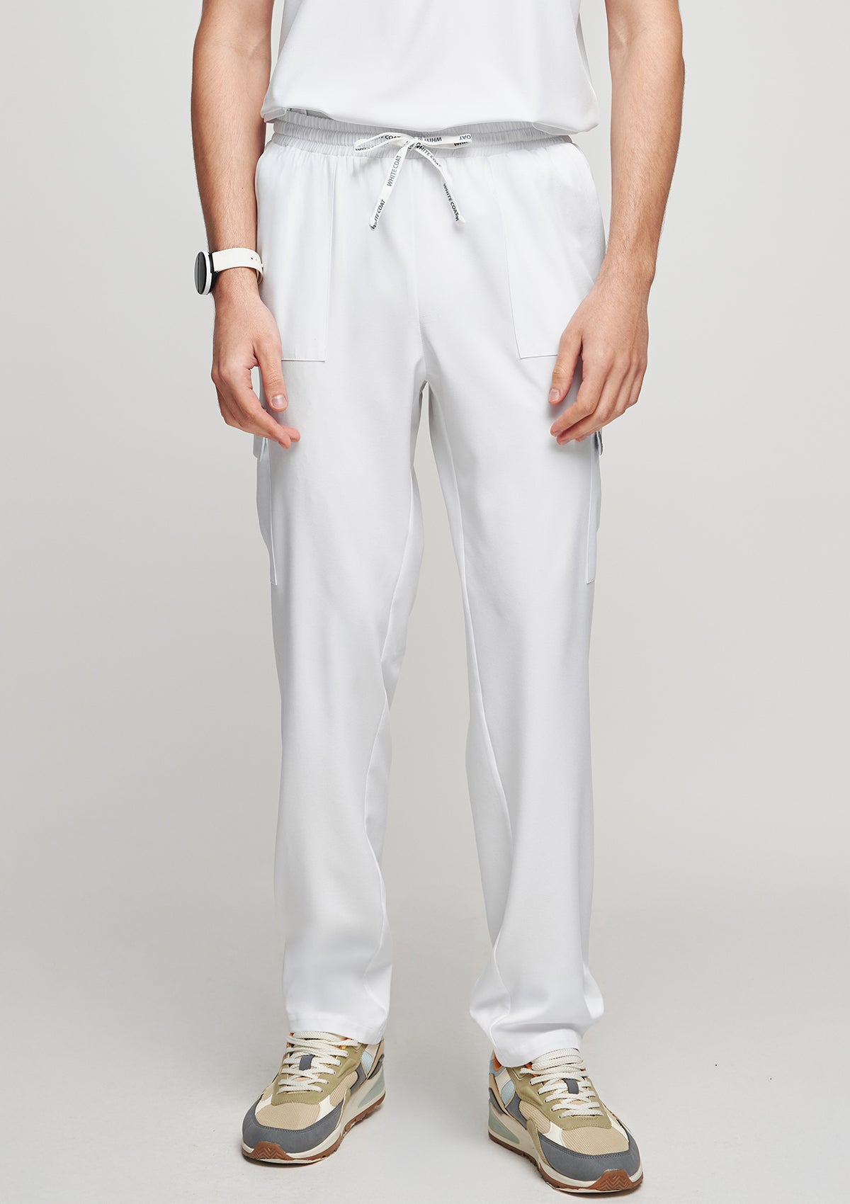 Straight Cut MoveTech® Scrub Pants - Men / Industrial White