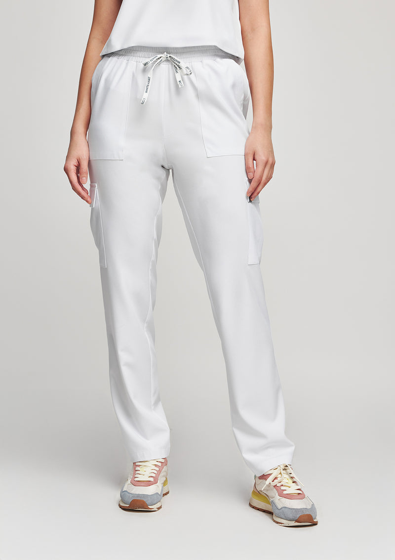 Straight Cut MoveTech® Scrub Pants - Women / Industrial White