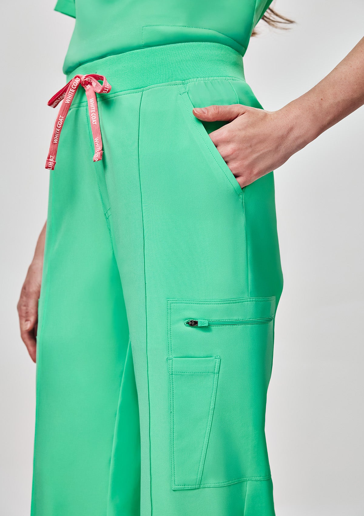 Wide Leg MoveTech® Scrub Pants Core+ - Women / Cool Mint