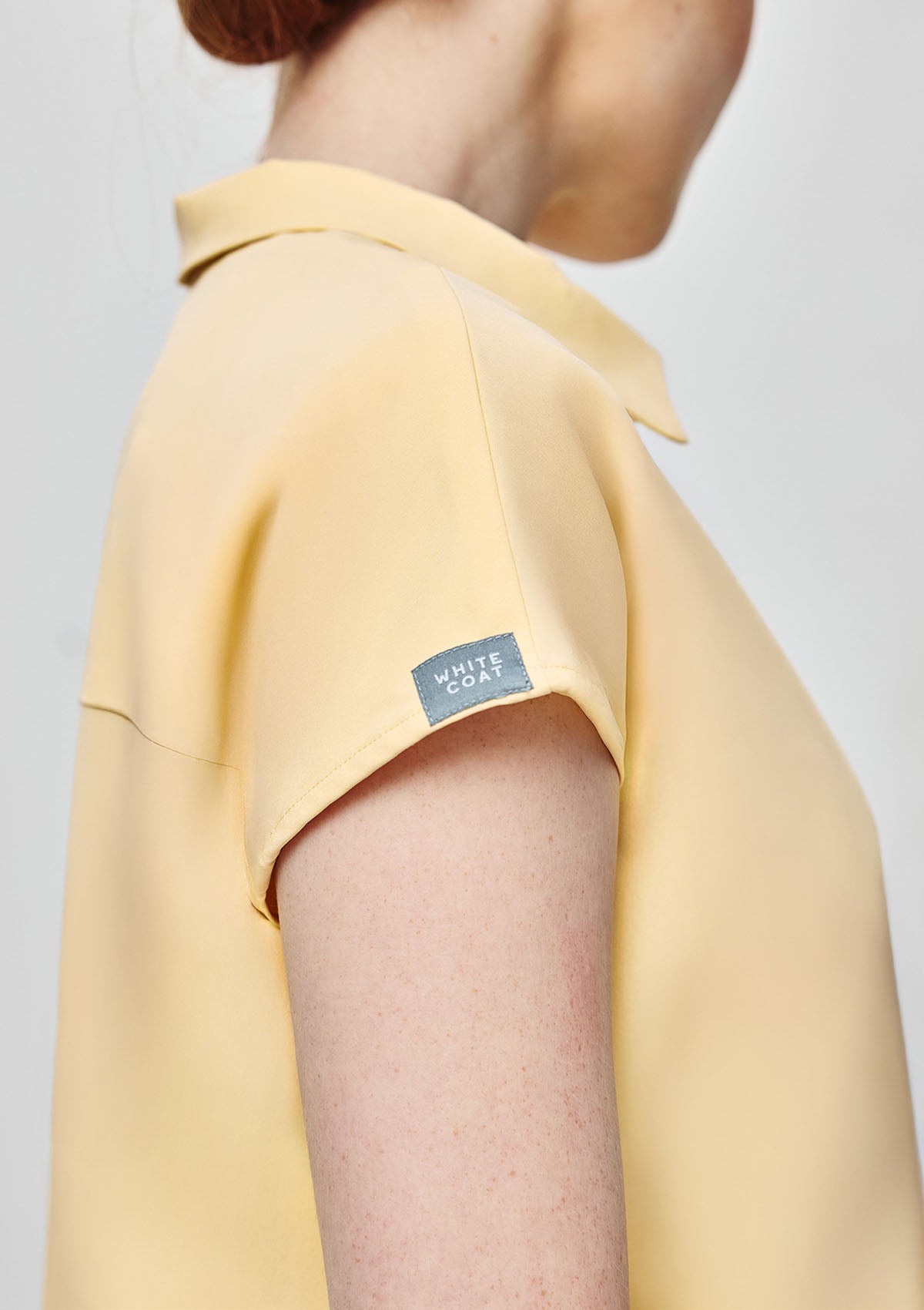Zip-Up Polo MoveTech® Scrub Top - Women / Buttercream