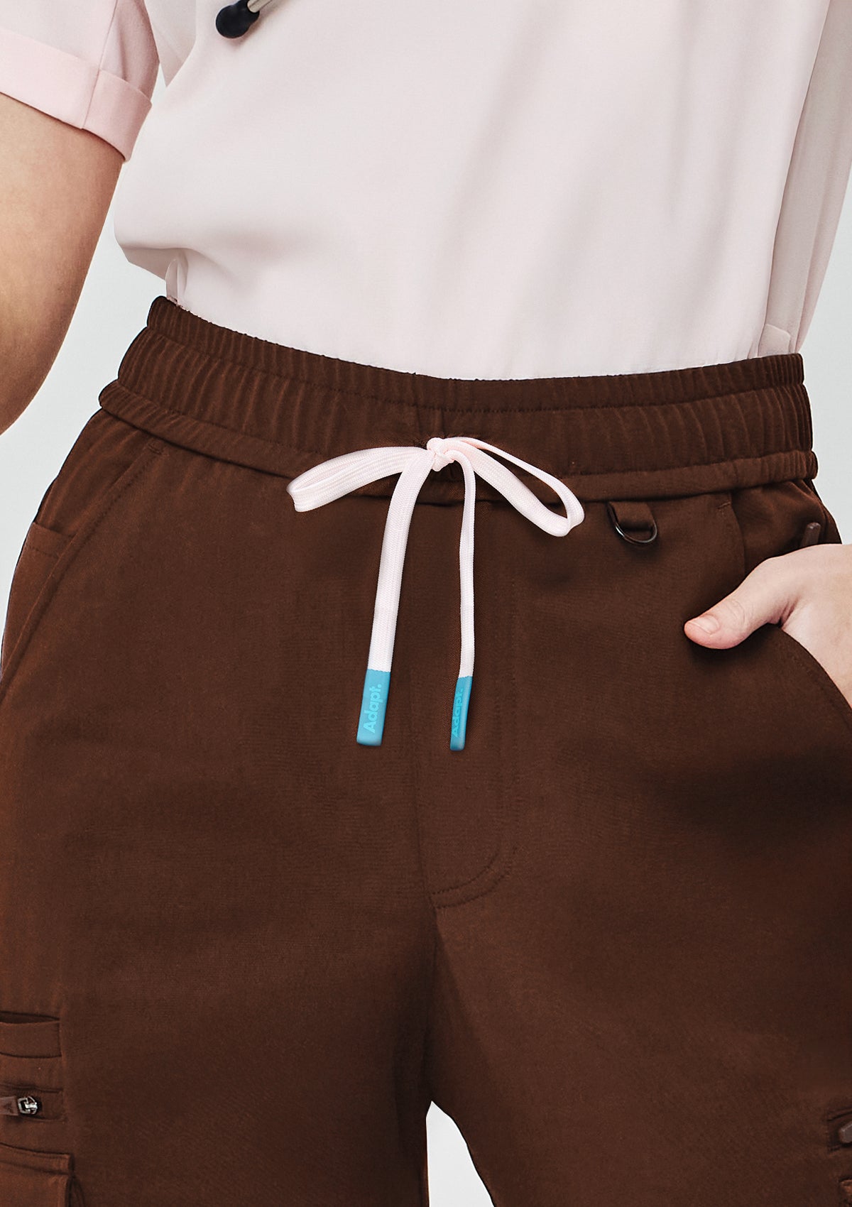 Straight Cut Utility Scrub Pants - Women / Dark Cacao