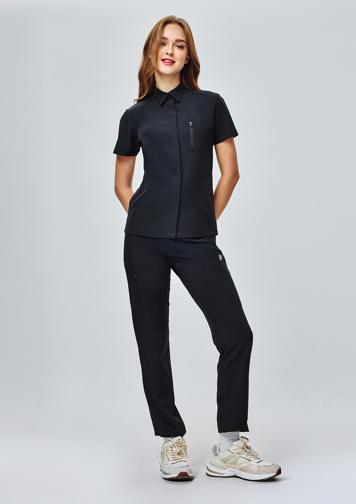 Polo MoveTech® Scrub Top Core+ - Women / So Black