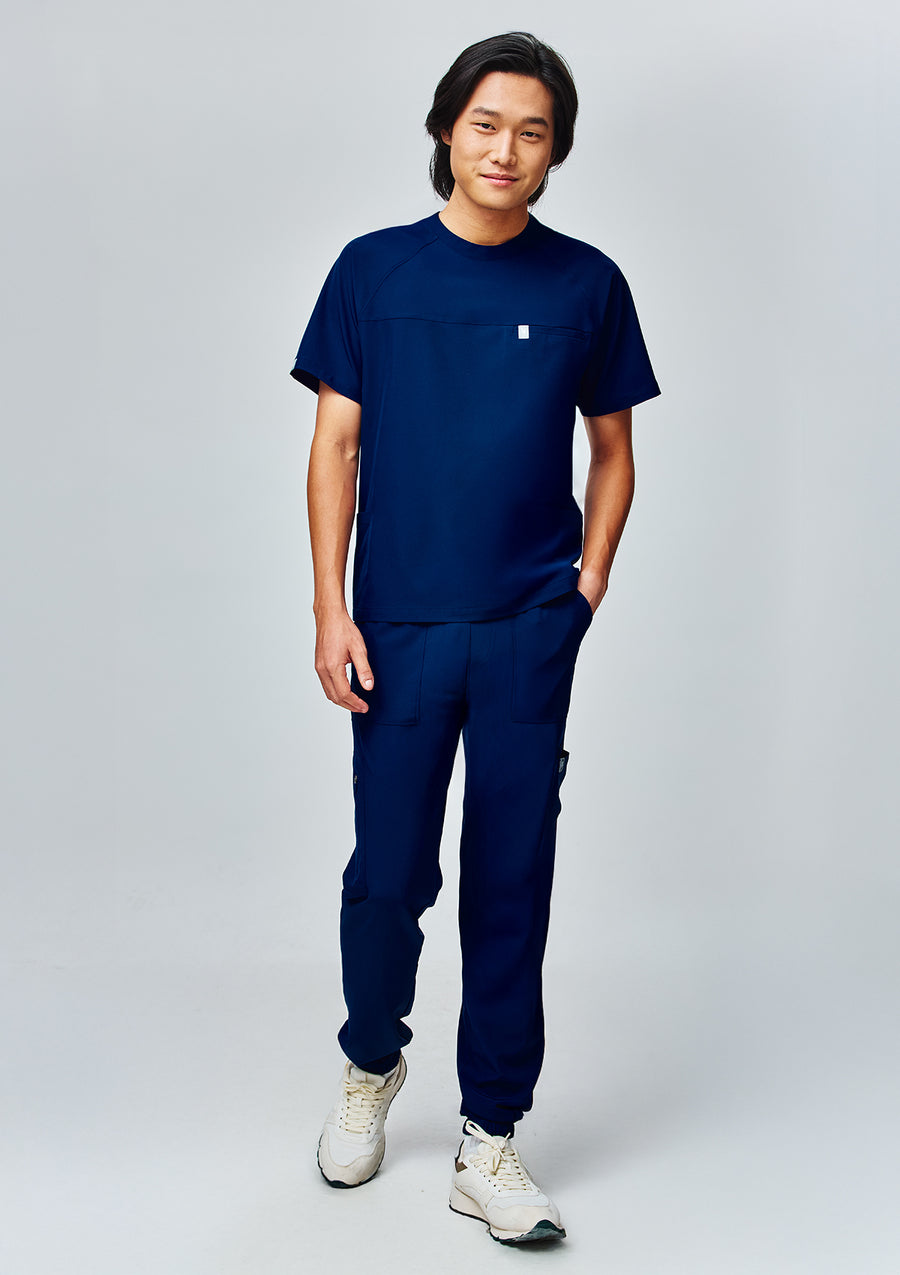 Round Neck MoveTech® Scrub Top Core+ - Men / Navy
