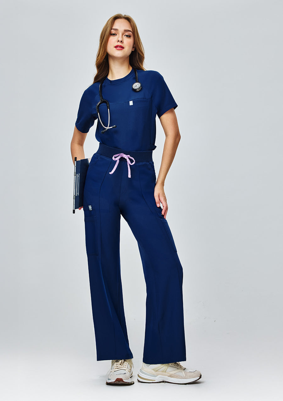 Wide Leg MoveTech® Scrub Pants Core+ - Women / Navy