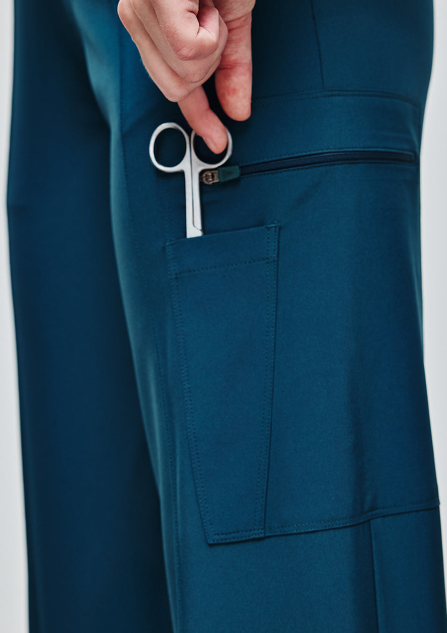 Wide Leg MoveTech® Scrub Pants Core+ - Women / Pacific Tide