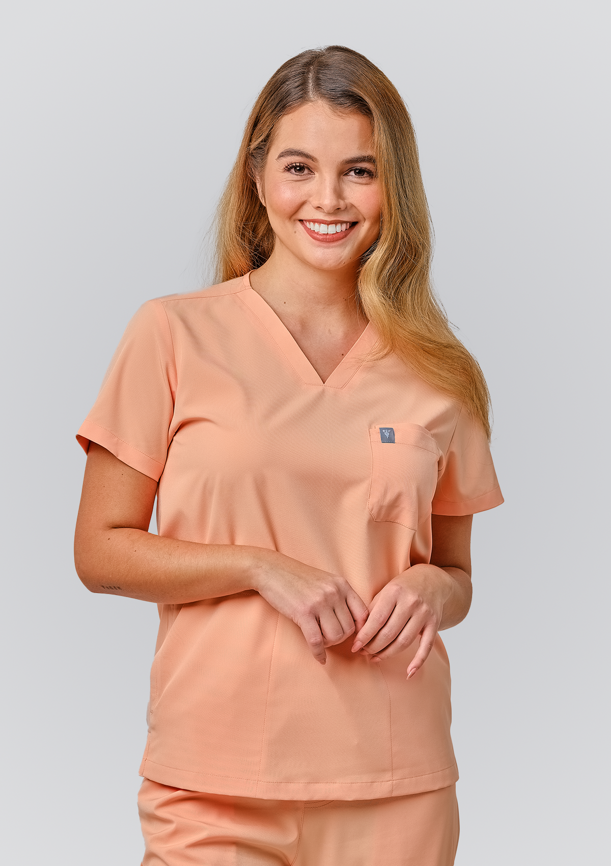 4-Pocket MoveTech® Scrub Top - Women / Mellow Melon