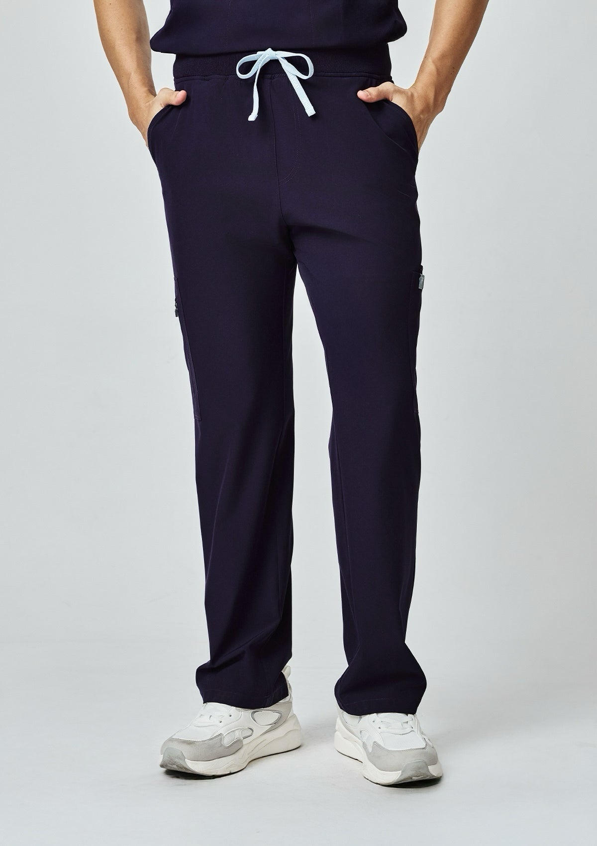 Ribbed Straight Cut MoveTech® Scrub Pants Core+ - Men / Midnight Purple