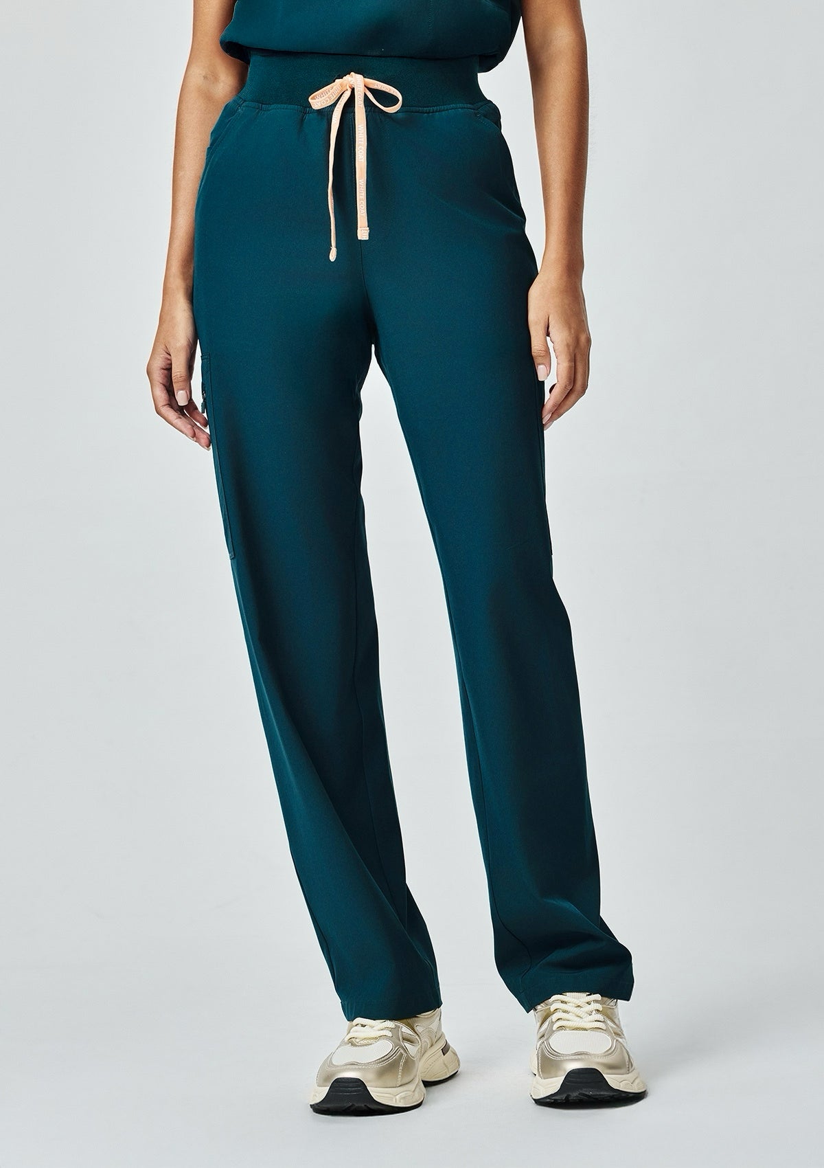 Ribbed Straight Cut MoveTech® Scrub Pants Core+ - Women / Deep Teal