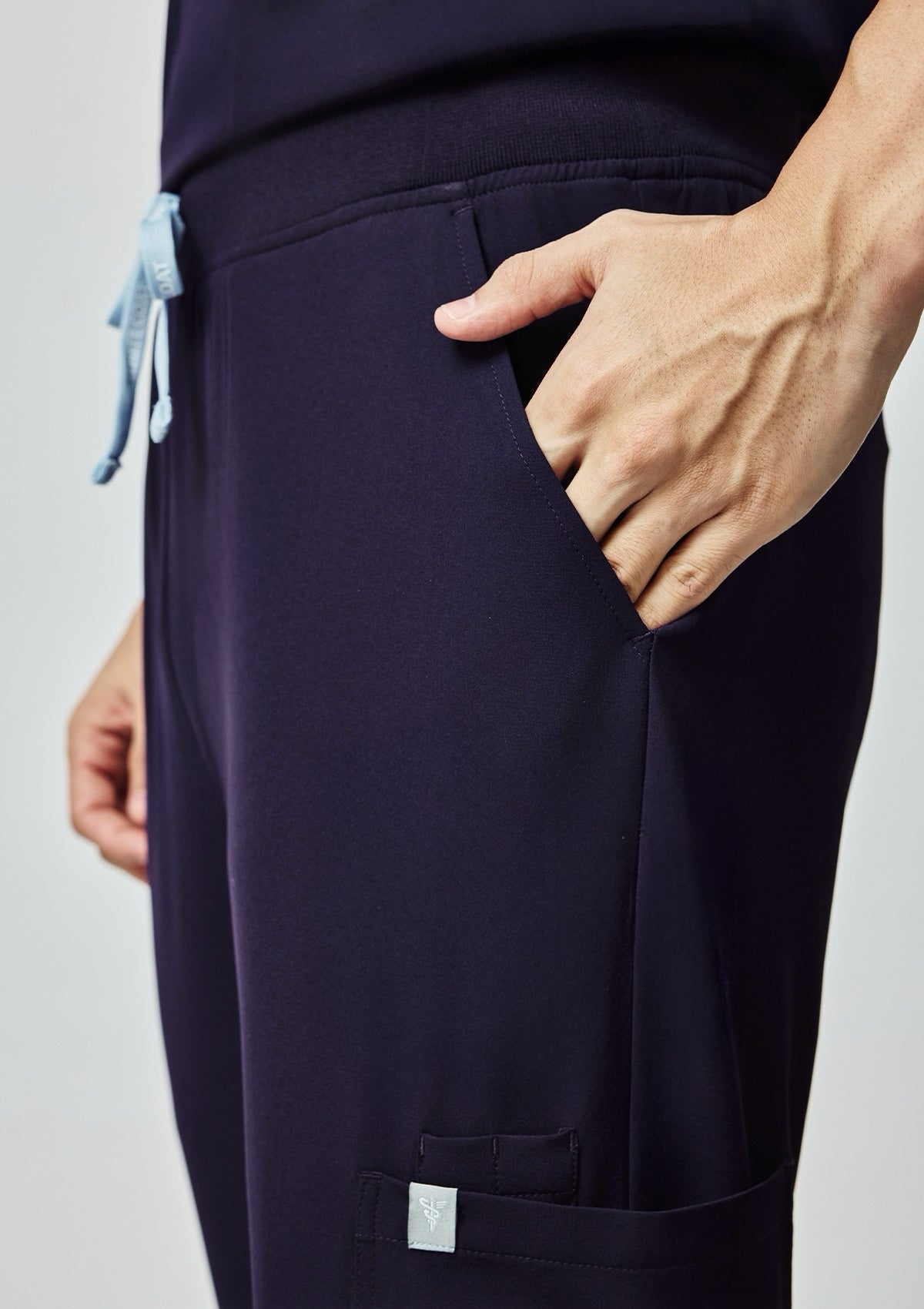 Ribbed Straight Cut MoveTech® Scrub Pants Core+ - Men / Midnight Purple