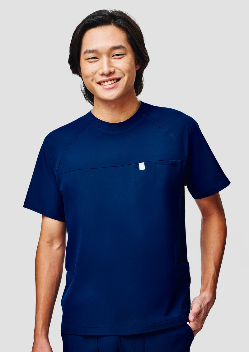 Round Neck MoveTech® Scrub Top Core+ - Men / Navy