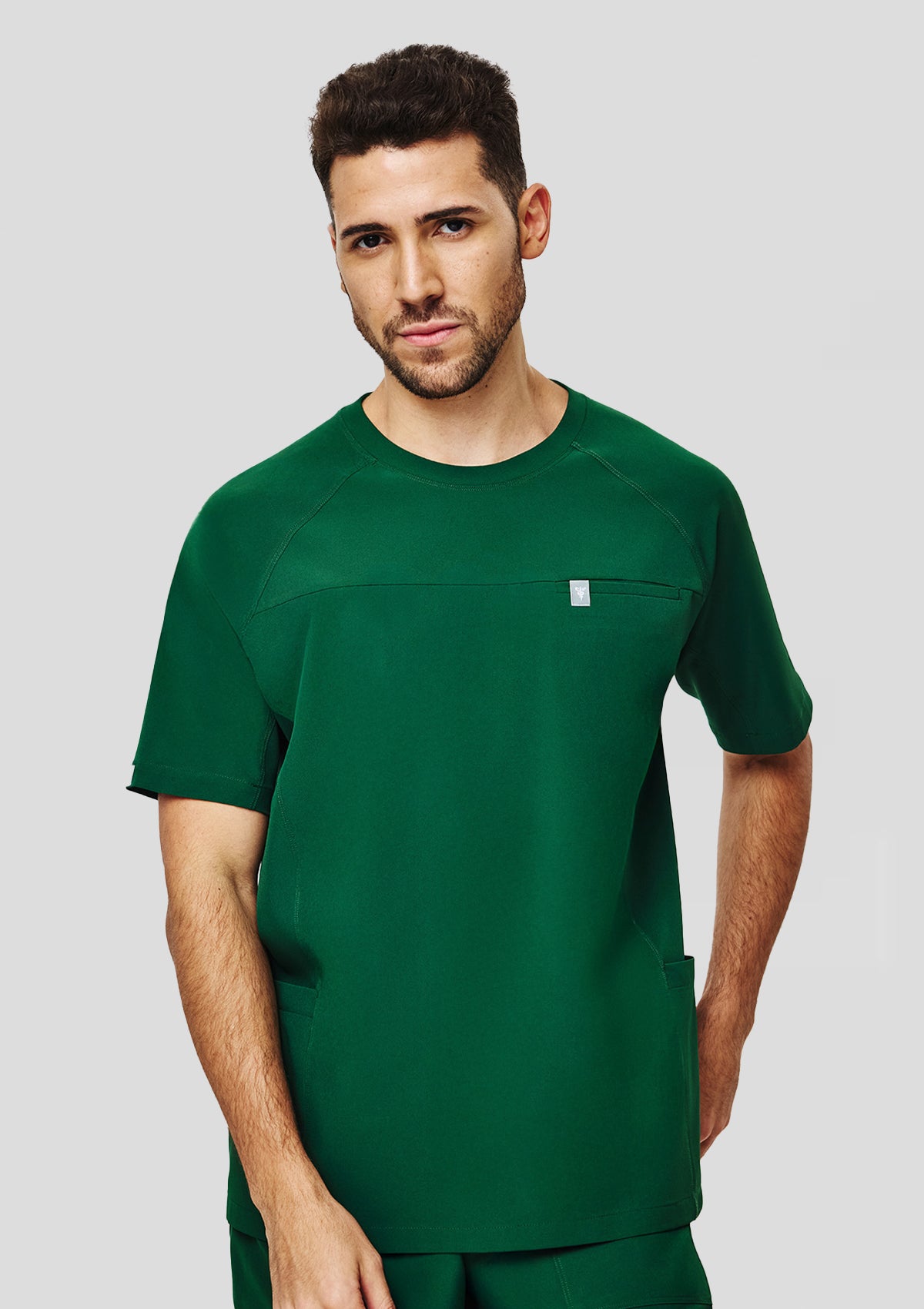 Round Neck MoveTech® Scrub Top Core+ - Men / Evergreen