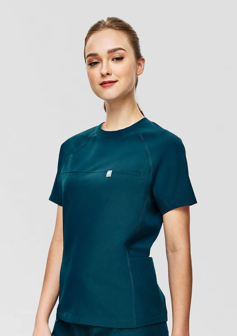 Round Neck MoveTech® Scrub Top Core+ - Women / Deep Teal