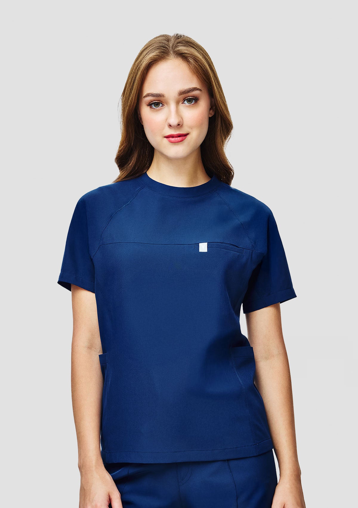 Round Neck MoveTech® Scrub Top Core+ - Women / Navy