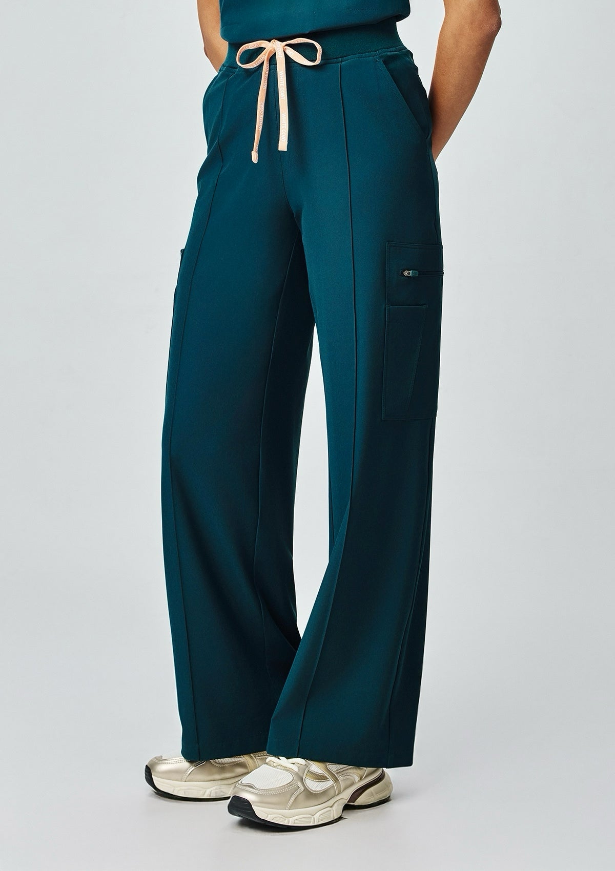 Wide Leg MoveTech® Scrub Pants Core+ - Women / Deep Teal