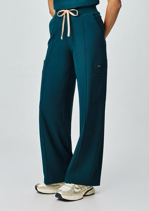Wide Leg MoveTech® Scrub Pants Core+ - Women / Deep Teal