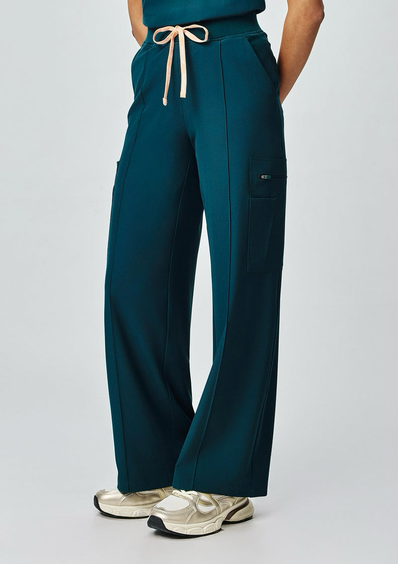 Wide Leg MoveTech® Scrub Pants Core+ - Women / Deep Teal