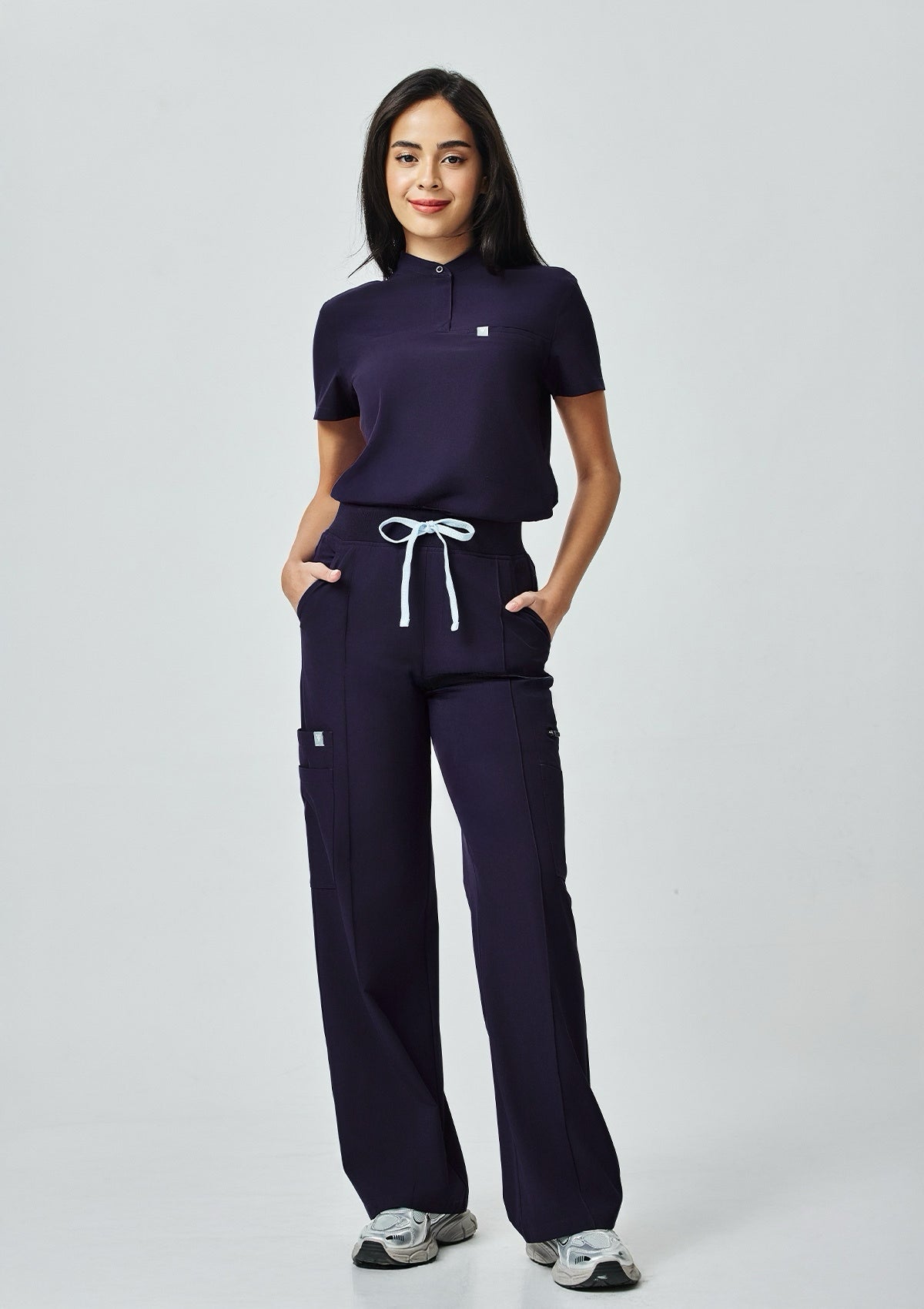 Wide Leg MoveTech® Scrub Pants Core+ - Women / Midnight Purple