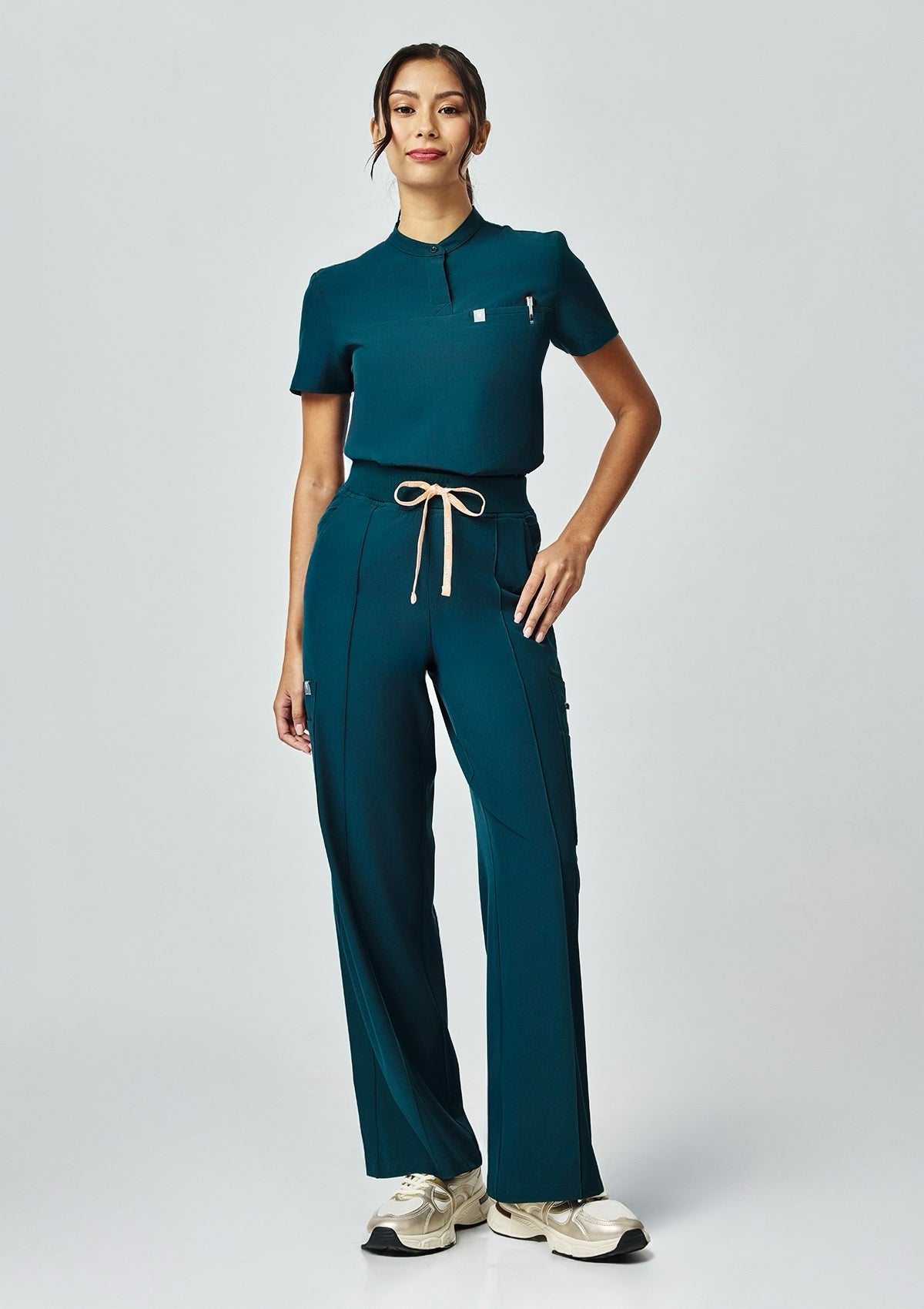 Wide Leg MoveTech® Scrub Pants Core+ - Women / Deep Teal