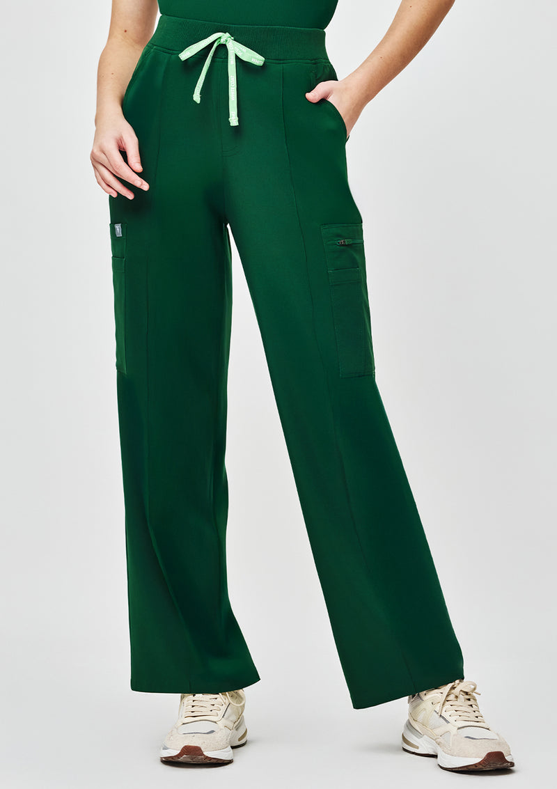 Wide Leg MoveTech® Scrub Pants Core+ - Women / Evergreen