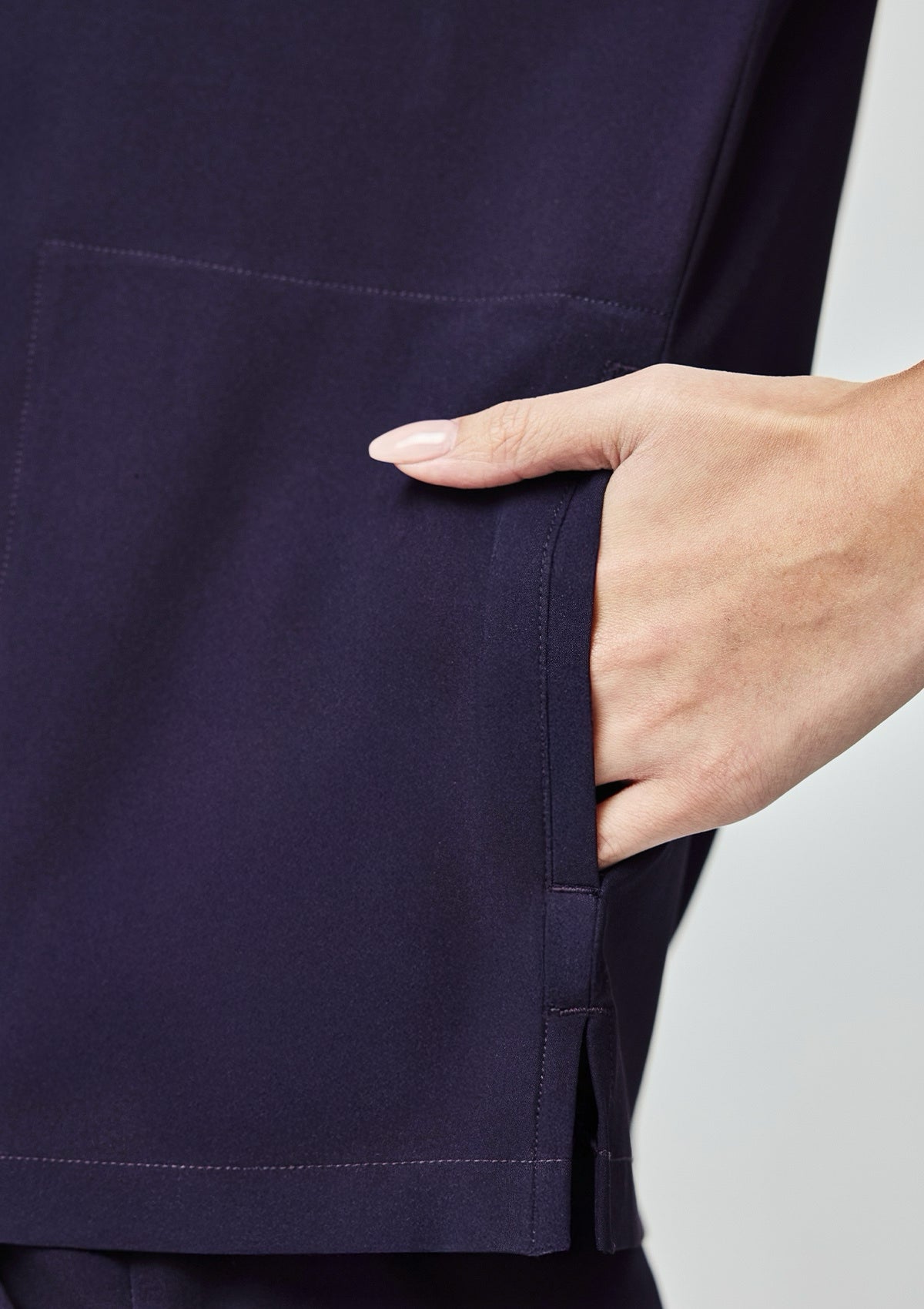 Zip-Up Polo MoveTech® Scrub Top - Women / Midnight Purple